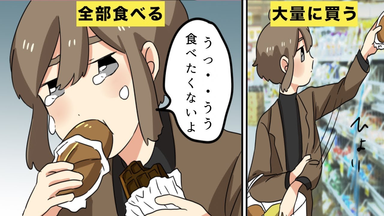 漫画 摂食障害になるとどんな生活になるのか 拒食症と過食症 マンガ動画 過食ブログ 過食嘔吐 動画